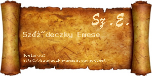 Szádeczky Emese névjegykártya